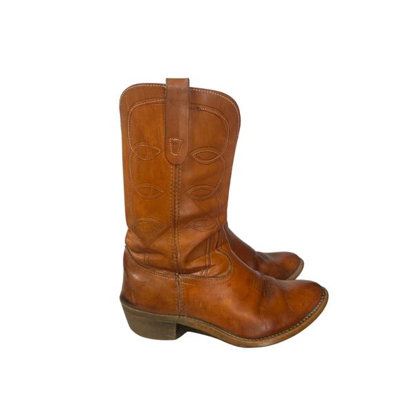 Vintage Landis Mens Brown Leather Cowboy Western Boots 10 D 94046 USA - Picture 2 of 9